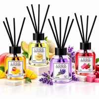 Diffuseur d'arômes moderne de 55 ml en verre rond pour huiles essentielles de fruits, bâtonnets parfumés pour la maison, désodorisant d'ambiance pour chambre à coucher, décoration parfumée