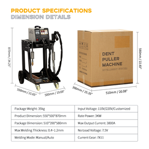 Equipo de reparación de abolladuras para vehículos, máquina de reparación de carrocerías, equipo de detallado automotriz - Product Image 3