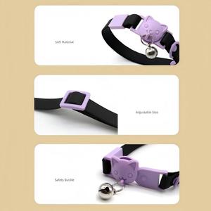 Evcil Hayvan Malzemeleri Makaron Baskılı Karikatür Renkli Köpek Tasması Tüm Mevsimler İçin Ayarlanabilir Çanlı Perçinli PVC Su Geçirmez Patlamaya Dayanıklı Halat - Product Image 5