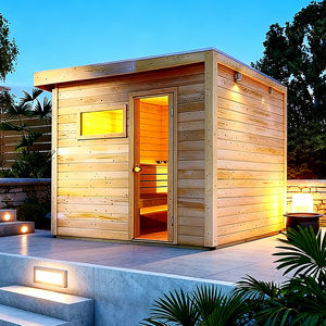 Bon prix, beau <span class=keywords><strong>sauna</strong></span> et bain de glace, <span class=keywords><strong>sauna</strong></span> russe personnalisable pour 2 à 8 personnes avec vapeur humide - Product Image 1