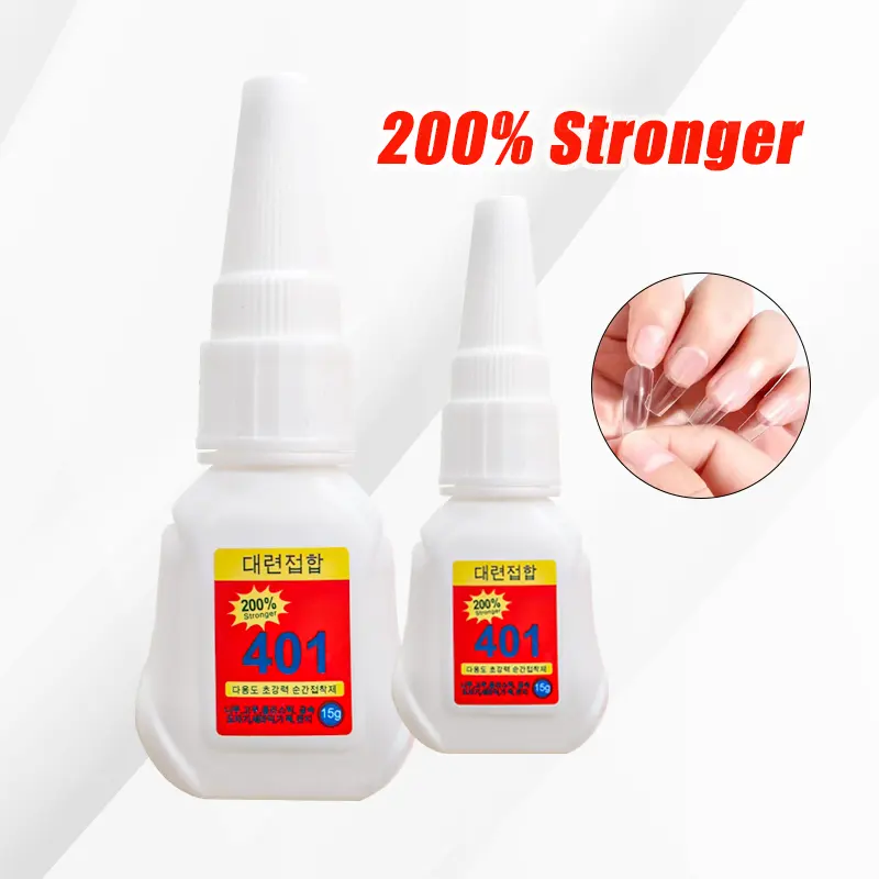 200% 401 Nail Gel Super Stick Nail Glue Press On False Nails Professional Acrylic Glue