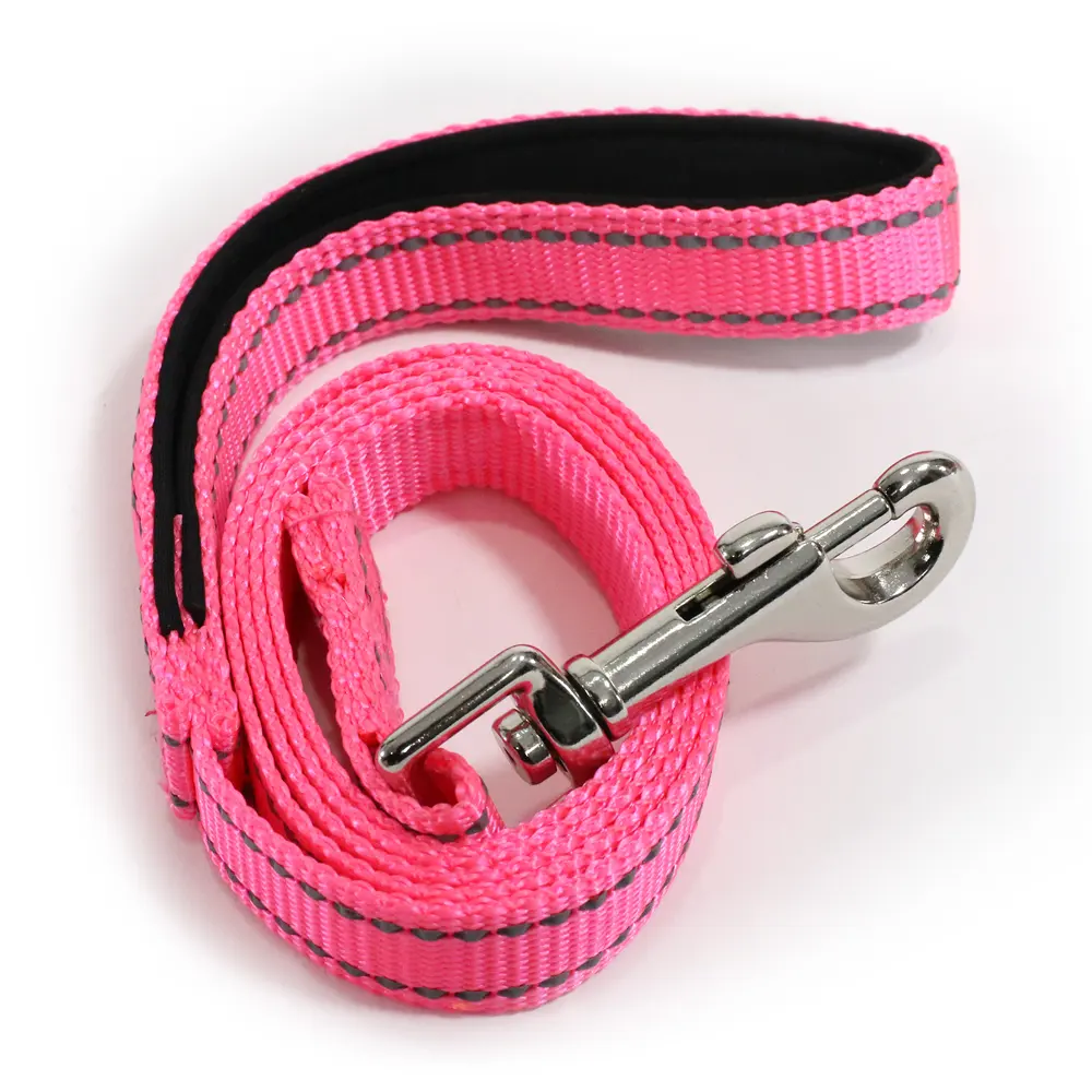 High Quality Nylon Dog Lead Hand Free Reflective Pet Leash Heavy Duty Nylon Braided Dogs Leash