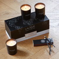 Boîte de luxe pour bougie en verre noir avec couvercle, vente en gros de contenants pour bougies en verre à la cire de soja parfumée