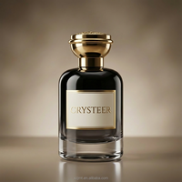 Flacon de parfum en verre de luxe créatif 50 ml à pulvérisation fine, diffuseur à bâtonnets, surface mate, design fendu, avec capuchon pulvérisateur à pompe et finition givrée plate