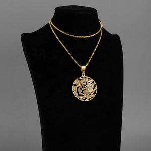 Collier Hip-Hop Tête de Léopard en Acier Inoxydable Plaqué Or 18K Entièrement Sertie de Diamants – Prix de Gros - Product Image 3