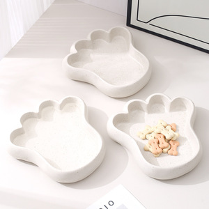 Tazón creativo para mascotas con diseño de lunares, lindo tazón de cerámica con forma de pata de gato, tazón para agua de gato, tazón para gato, tazón para perro, tazón para comida de gato y perro - Product Image 2
