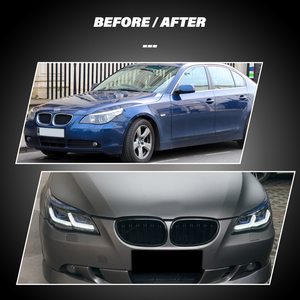 Conjunto de Faros LED para BMW <span class=keywords><strong>Serie</strong></span> 5 E60 2003-2010, Actualización de Halógeno a Bi-LED, Señal de Giro Secuencial, DRL, Conexión Plug and Play - Product Image 2