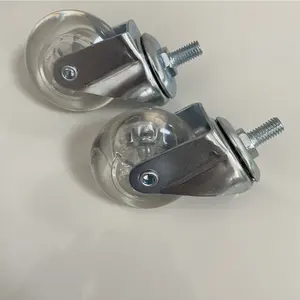 Hyaline PU Medical Caster Wheel Transparente Platte Schwenk möbel Rollen räder für Kinderwagen