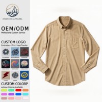 Chemise décontractée homme à manches longues en 100% coton Supima Chambray, à simple couture, avec poche, personnalisable avec logo, modèle uni pour le quotidien