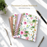 Carnet personnalisé avec impression de logo, reliure spirale, couverture rigide en papier, vente en gros pour étudiants, cadeau promotionnel
