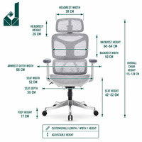 Chaise de bureau exécutive ergonomique moderne et confortable, pivotante, inclinable, en maille, avec repose-pieds réglable pour e-sport, soutien lombaire – Meilleure vente