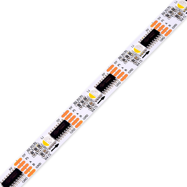 High Quality 12mm Width White Pcb IP20 5V 32led DMX512 RGBW Indoor Decorative Led Strip Light Cutting Led Strip Light Exhibition