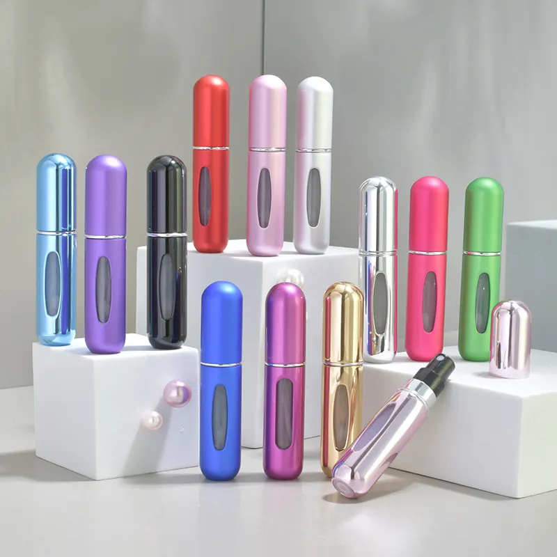 ANLN vente en gros, flacon pulvérisateur de parfum vide en aluminium, 5ml, poche, mini atomiseur portable