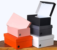 Boîte cadeau magnétique de luxe, finition mate, ruban, emballage pliable, logo personnalisé, carton rigide noir et rose, gaufrage