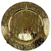 Assiette décorative ronde vintage de style européen à motif uni pour hôtel, assiette de service pour plats occidentaux, collations et fruits