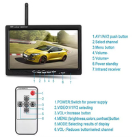 Système de caméra de recul sans fil de 7 pouces pour camion RV camionnette remorque IP68 étanche Vision nocturne avant vue arrière surveillance