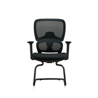 Chaise de bureau ergonomique pivotante, chaises de direction en maille avec siège en éponge profilée, pieds fixes