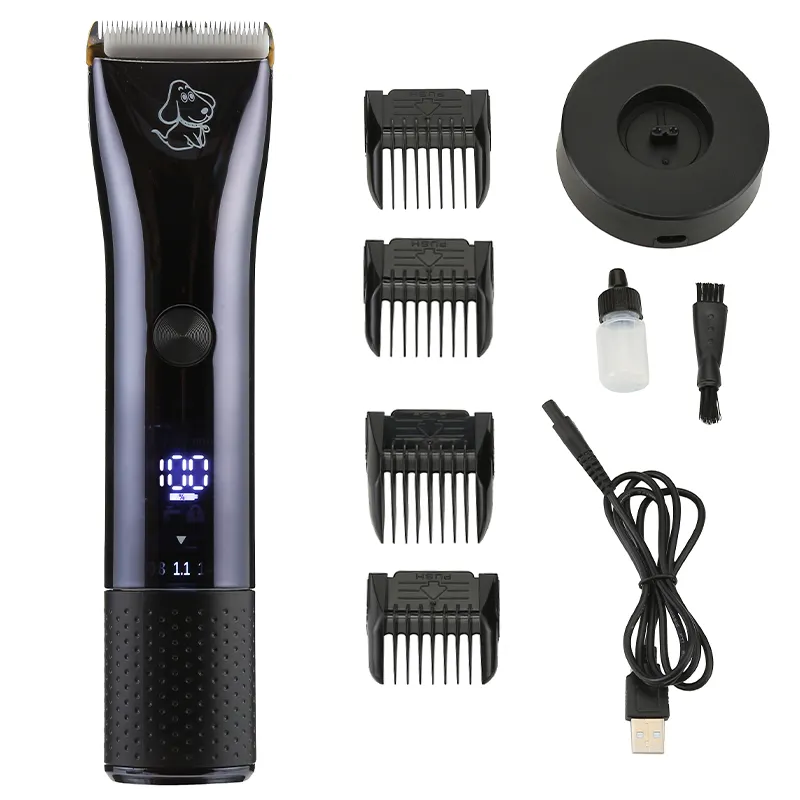 Vooshine SH2688 — rasoir électrique sans fil pour animaux, kit de toilettage pour chiens et coupe-ongles, dispositif silencieux et Rechargeable avec USB