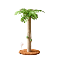 Grand support d'escalade moderne pour chat, colonne à gratter en sisal de style cocotier, aide à prévenir les chutes et fournit un lieu de nidification