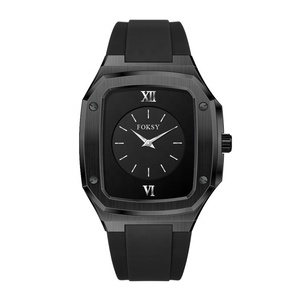 Reloj de cuarzo cuadrado de lujo para hombre, correa de acero inoxidable suave Premium - Product Image 5