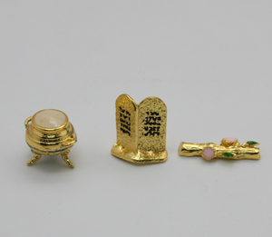 <span class=keywords><strong>3</strong></span> ukuran 10 peralatan kuil perintah, stoples emas, Aaron's tumbuh staf Ark of The agreant tembaga patung - Product Image 4