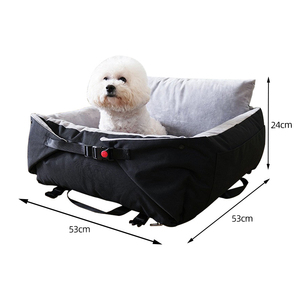 Joymay, cama portátil para perros de viaje al aire libre, funda de asiento de coche Universal de cuero de plástico de algodón para perros, suave y ajustable - Product Image 4