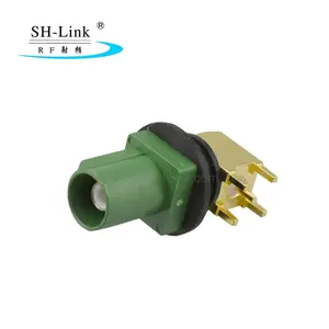 Waterproof FAKRA E type male green male connector for PCB from SH-Link