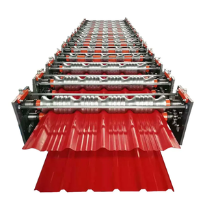 Machine de fabrication de double tuile en acier industrielle de haute précision panneau de panneau mural de toit en métal émaillé - Product Image 2