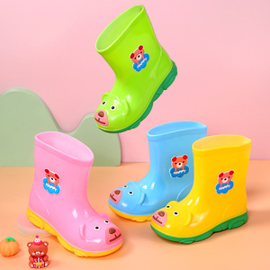 Bottes <span class=keywords><strong>de</strong></span> <span class=keywords><strong>pluie</strong></span> imperméables pour enfants, doublure en maille, motif animalier <span class=keywords><strong>de</strong></span> <span class=keywords><strong>dessin</strong></span> animé, respirantes, légères, avec cordon <span class=keywords><strong>de</strong></span> serrage, en PVC antidérapant, pour garçons, été - Product Image 2