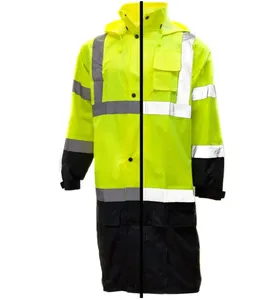 <span class=keywords><strong>Veste</strong></span> imperméable de haute qualité avec bande réfléchissante <span class=keywords><strong>Gilet</strong></span> réfléchissant à manches longues avec logo personnalisable - Product Image 3