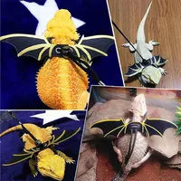 Ensemble de harnais et laisse réglables pour reptiles bearded dragon, costume ailes, vêtements pour bébés et jeunes lézards, iguanas, geckos, caméléons