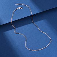 Collier en argent sterling 925 en gros, chaîne torsadée italienne en vrac, chaîne en corde de Singapour 18 carats, bijoux de mode pour mariage de femmes