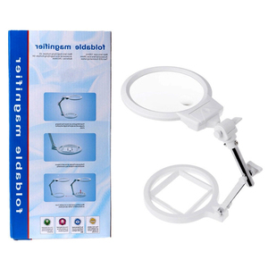 Loupe de bureau pliable à double lentille 2,5X 5X avec règle de mesure graduée pour soudure et gravure - Product Image 6