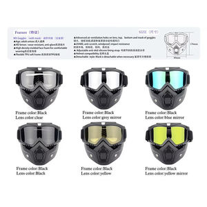 Lunettes de sport MX Lunettes de moto vintage coupe-vent Lunettes de moto UV400 Protection Fonctionnalité de sécurité Lunettes de moto personnalisées avec logo - Product Image 5