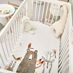 Draps de lit pour bébé en coton teint en fil, hypoallergéniques, 100x120 cm, technique de tricot anti-boulochage et durable pour les nouveau-nés et les tout-petits - Product Image 4
