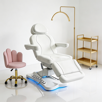 Multifunktionale Salonmöbel 4-Motoren Elektrische Gesichtsmassageliege Moderne Verstellbare Rotierende Kosmetik-Spa-Schönheitsliege