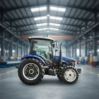 Tracteur agricole YTO Lovol 90HP 100HP 4x4 diesel à roues, moteur et boîte de vitesses multifonctionnels, équipé pour l'agriculture