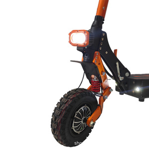 Trottinette électrique tout-terrain 2400W à double moteur, pliable, longue portée, pour adulte, étanche, orange - Product Image 2