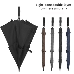 Free Sample 30" Inch Wholesale Uv protection Windproof Luxury Golf <b>Umbrella</b> Custom logo Double Layer Golf <b>Umbrella</b> Advertising - Product Image 6