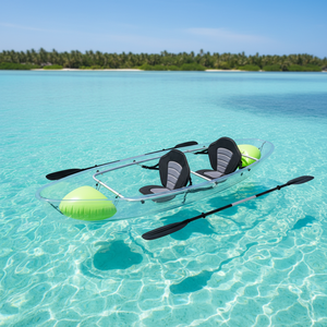 Kayak transparent en plastique épaissi pour <span class=keywords><strong>lac</strong></span> et piscine, idéal pour la photographie, bateau-canot-kayak transparent pour 2 personnes - Offre Spéciale - Product Image 4