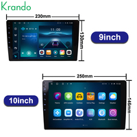 Krando Factory Direct, autoradio universel Android 14 de 9 pouces et 10 pouces, écran DSP BT 5G WiFi, service OEM ODM, TS18 TS7 1280*800 FM