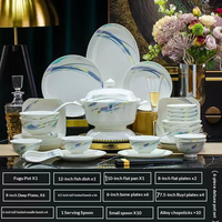 Service de vaisselle en porcelaine fine au design moderne, nouvelle collection, compatible lave-vaisselle, pour la maison et les réceptions