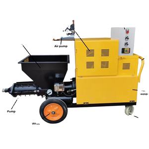 <span class=keywords><strong>Pistolet</strong></span> à <span class=keywords><strong>mortier</strong></span> électrique jaune professionnel-Outil de plâtrage portable à haute pression pour la construction de murs - Product Image 3