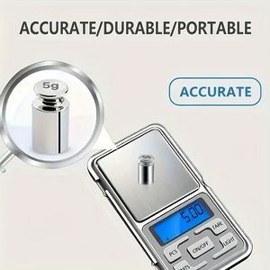 Balance de poche numérique de haute précision 500g/0.01g, balance à bijoux précise avec écran LCD, compacte et portable pour un transport facile - Product Image 4