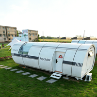 Capsule panoramique en aluminium N30 avec fenêtres du sol au plafond, conception étanche pour hôtels, centres commerciaux et ateliers