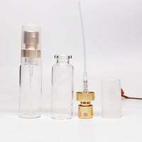 Offre Spéciale 10ml 20ml 30ml Bouteille de parfum en verre de couleur magenta opaque avec vaporisateur et bouchon en aluminium à sertir