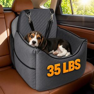 Waterproof Quilted Dog Car Seat With Adjustable Safety Strap Washable Anti Scratch Pet Car Seat Non Slip <b>Back</b> Seat for Travel - Product Image 2