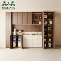 Buffet en bois moderne de luxe sur mesure SLS, meuble de rangement pour salle à manger, villa, appartement