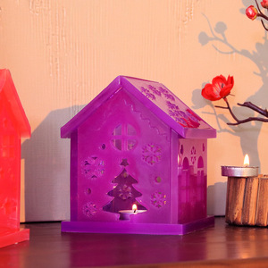 CARATTE réutilisable antiadhésif étoile flocon de neige en forme de coeur noël maison ornement silicone <span class=keywords><strong>moule</strong></span> résine plâtre <span class=keywords><strong>bougeoir</strong></span> moules - Product Image 2