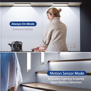 Minimalist Aluminum Cabinet LED <b>Light</b> 3000K Soft Warm White Downlight Surface Mounted Dimmable with Knob <b>Switch</b> <b>Light</b> Gray - Product Image 5